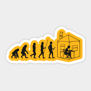 Quarantine human evolution Sticker